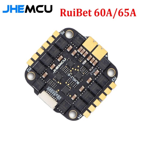 Hot Sales JHEMCU RuiBet 60A/65A 3-6S/65A 8S Dshot600 BLHELI_S 4in1 ESC Unisex Metal Drone Built-in Tube 30.5x30.5mm Pole